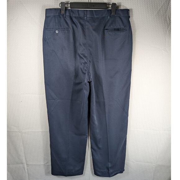 Norm Thompson 36x31 Navy Blue Microfiber Pants Men’s USA Classic Dress Slacks - Picture 2 of 4